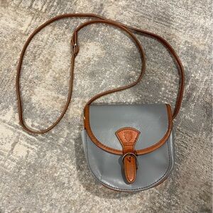 Genuine Leather Small Gray Crossbody Purse Made in Italy 🇮🇹 Florence